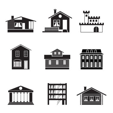 farklı tür evler ve binalar