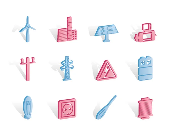 Electricity and power icons — Stock Vector