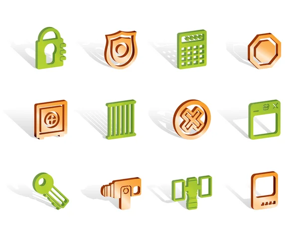 Security and Business icons — Stock Vector