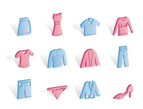Vêtements internet Icônes — Image vectorielle