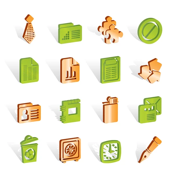 Business and Office Icons — Stock Vector
