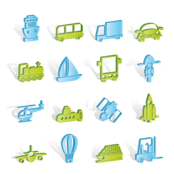 Symbole für Transport, Reise und Versand — Stockvektor