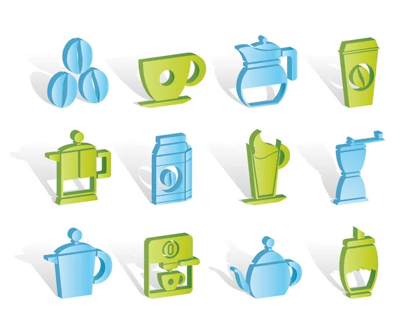 Káva průmyslu znaky a ikony — Stockový vektor