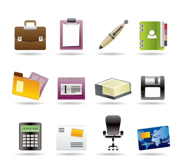 Business and office icons — Stock Vector