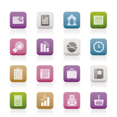 Business and Office Realistic Internet Icons clipart