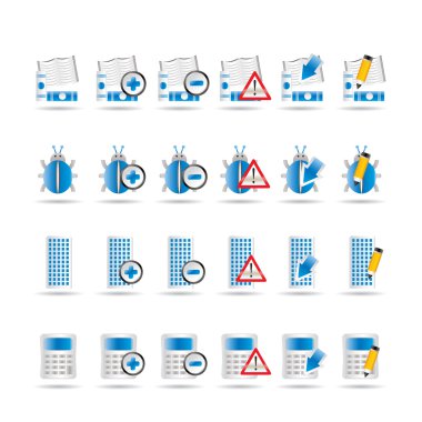 24 Business, office and website icons clipart