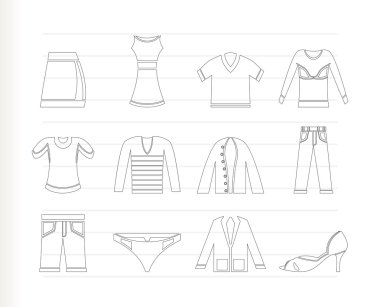 Clothing Icons clipart