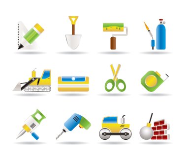 Building and construction icons clipart