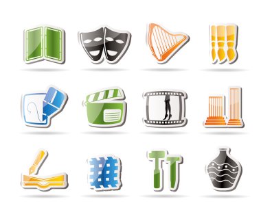 Different kind of Art Icons clipart