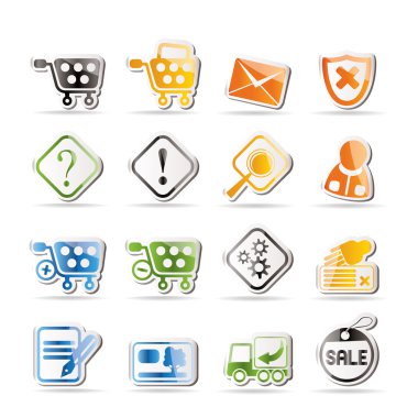 Online Shop Icons clipart