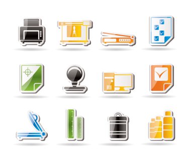 Print industry Icons clipart