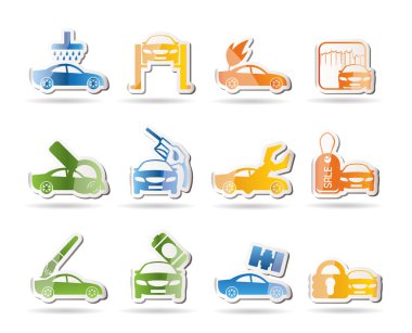 Car and automobile service icon clipart