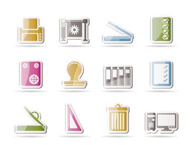 Print industry Icons clipart