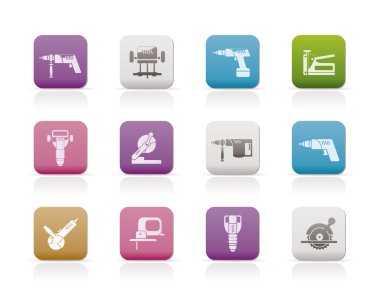 Building and Construction Tools icons clipart