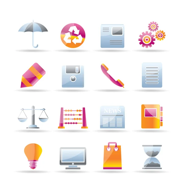Business and Office internet Icons — Stock Vector
