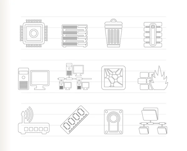 Iconos de ordenador y sitio web — Archivo Imágenes Vectoriales