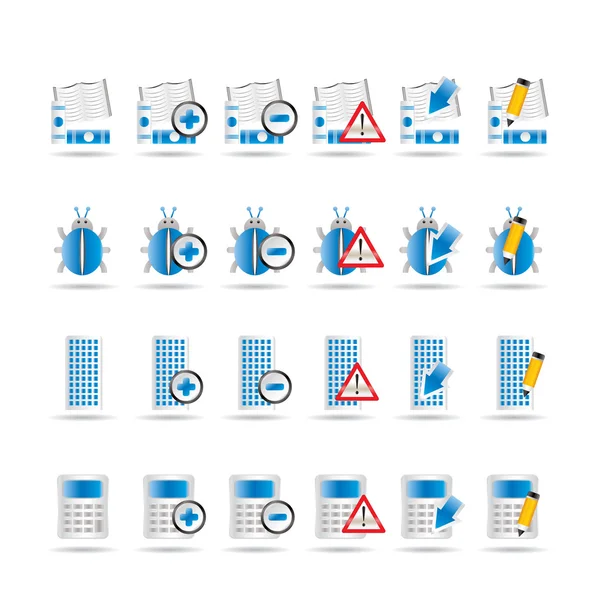 24 Business, office and website icons — Stok Vektör