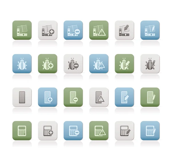 24 Business, office and website icons — Stock Vector
