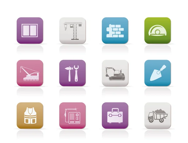 Building and construction icons — Stock Vector