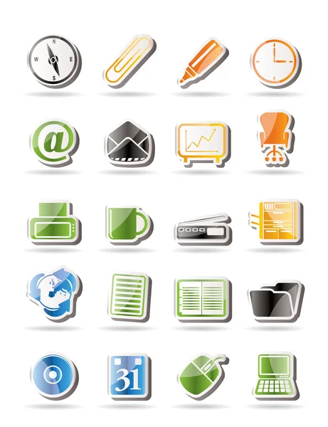 Simple Office tools icons — Stock Vector
