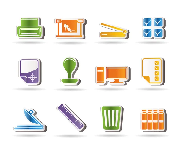 Print industry Icons — Stock Vector