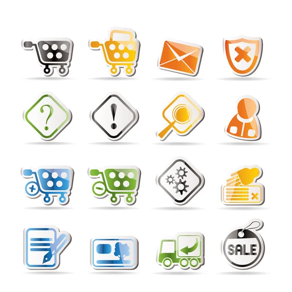 Iconos de tienda online — Vector de stock