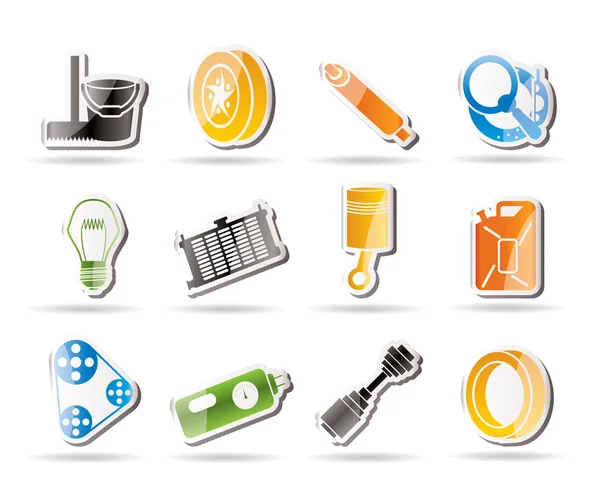 Simple Car Parts and Services icons — Stock Vector