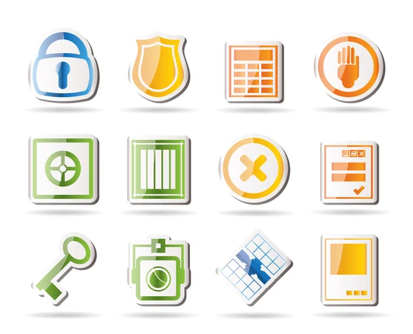 Simple Security and Business icons — Stock Vector