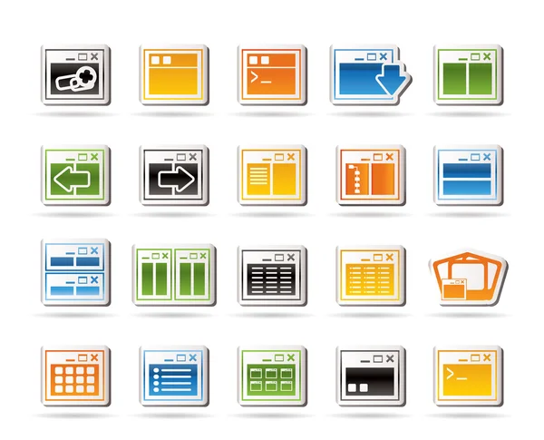 Application, Programming, Server and computer icons — Stock Vector