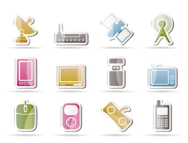 Technology and Communications icons — Stock Vector