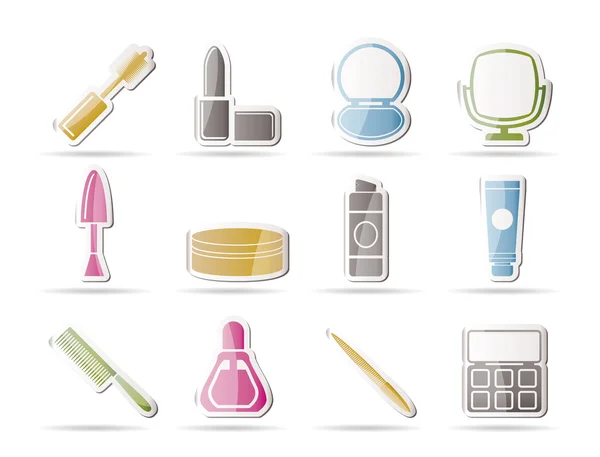 Cosmetic and make up icons — Stock Vector