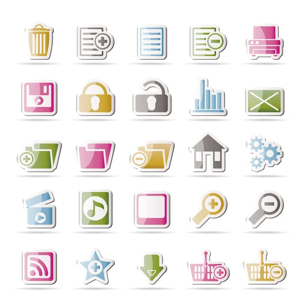 25 Detailed Internet Icons — Stock Vector