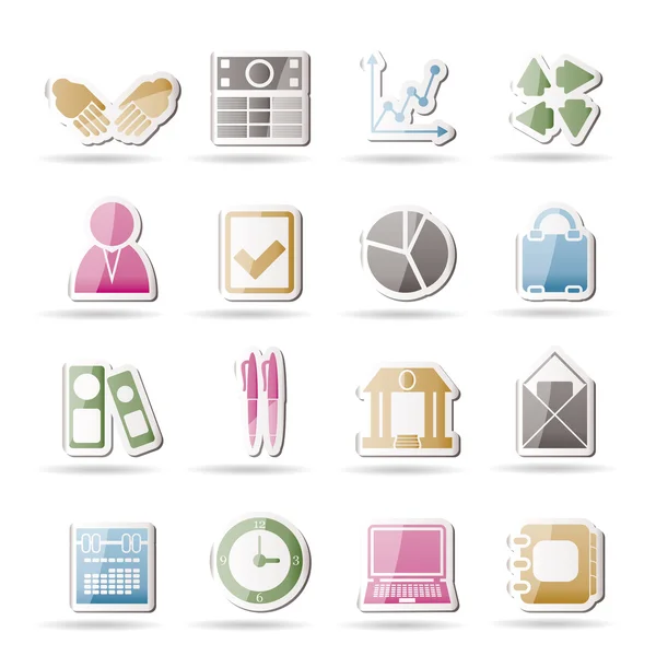 Icone per affari e ufficio — Vettoriale Stock