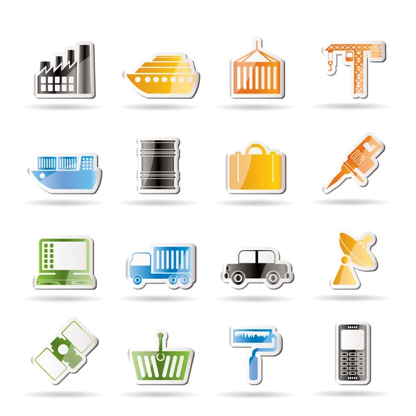 Industry and Business icons Vector Graphics