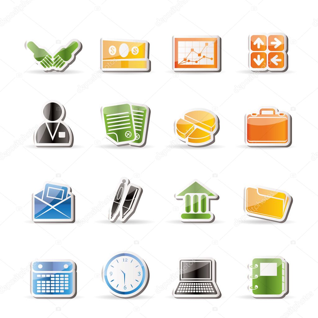 Simple Business and office icons