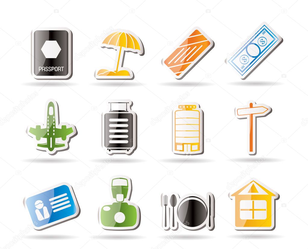 Simple Travel, Holiday and Trip Icons