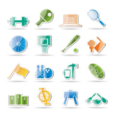 Sports gear and tools clipart