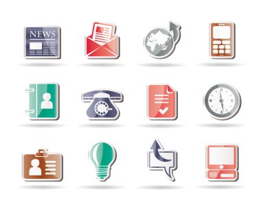 Business and office icons clipart