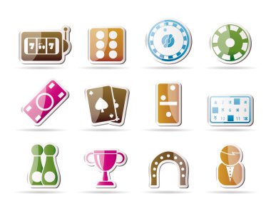 Gambling and casino Icons clipart