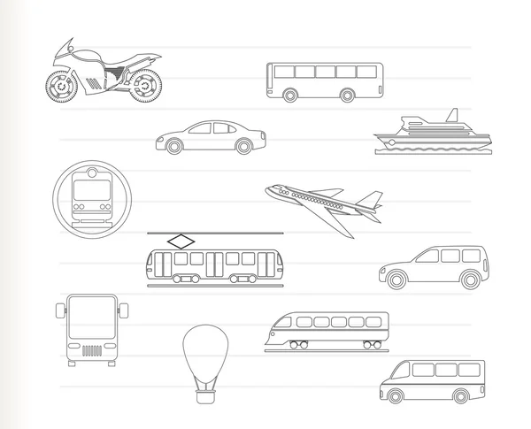 Podróże i transport ikon — Wektor stockowy