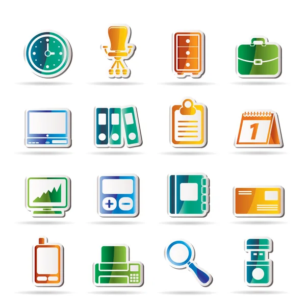 Business and office icons — Stock Vector