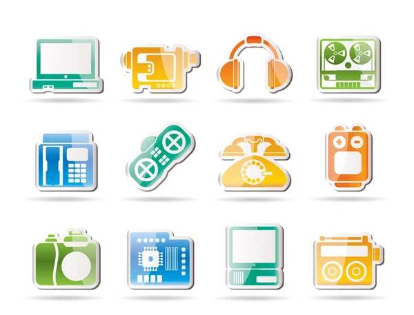 Iconos de equipos multimedia — Archivo Imágenes Vectoriales