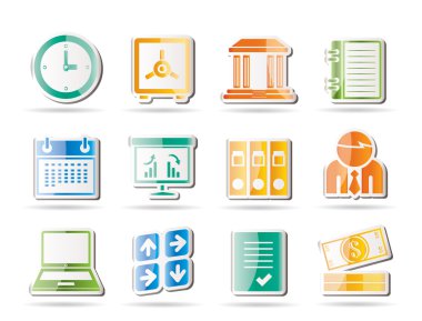 Business, finance and office icons clipart