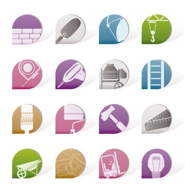 Construction and Building icons clipart