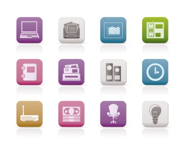 Business and office icons clipart