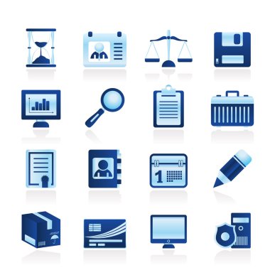 Simple Business and office Icons clipart