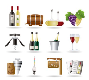 Wine and drink Icons clipart