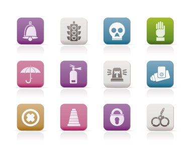 Surveillance and Security Icons clipart