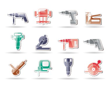 Building and Construction Tools icons clipart