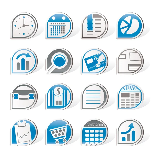 Icone Internet semplici per aziende e uffici — Vettoriale Stock